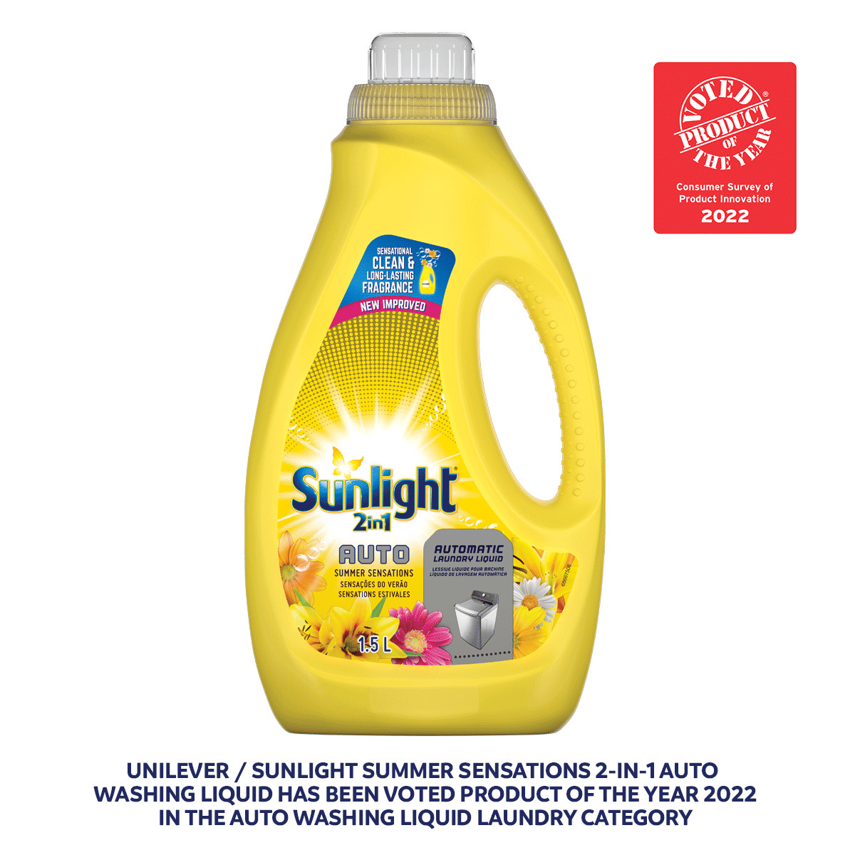 Sunlight Summer Sensations 2in1 Auto Washing Liquid Detergent