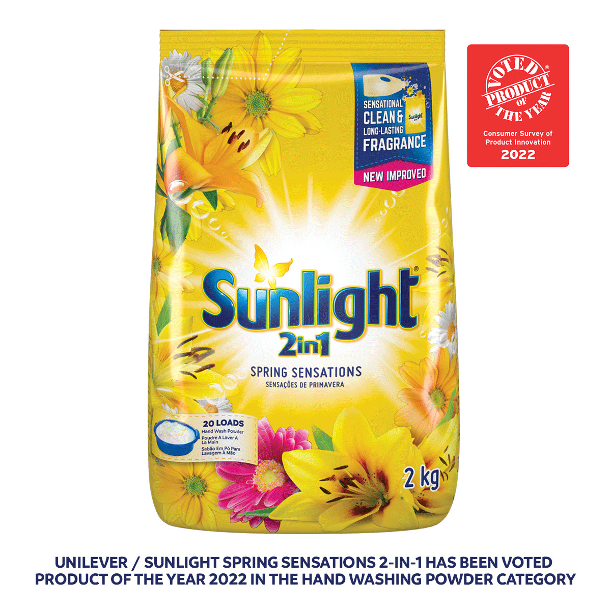 Sunlight 2in1 Spring Sensations Handwash Washing Powder