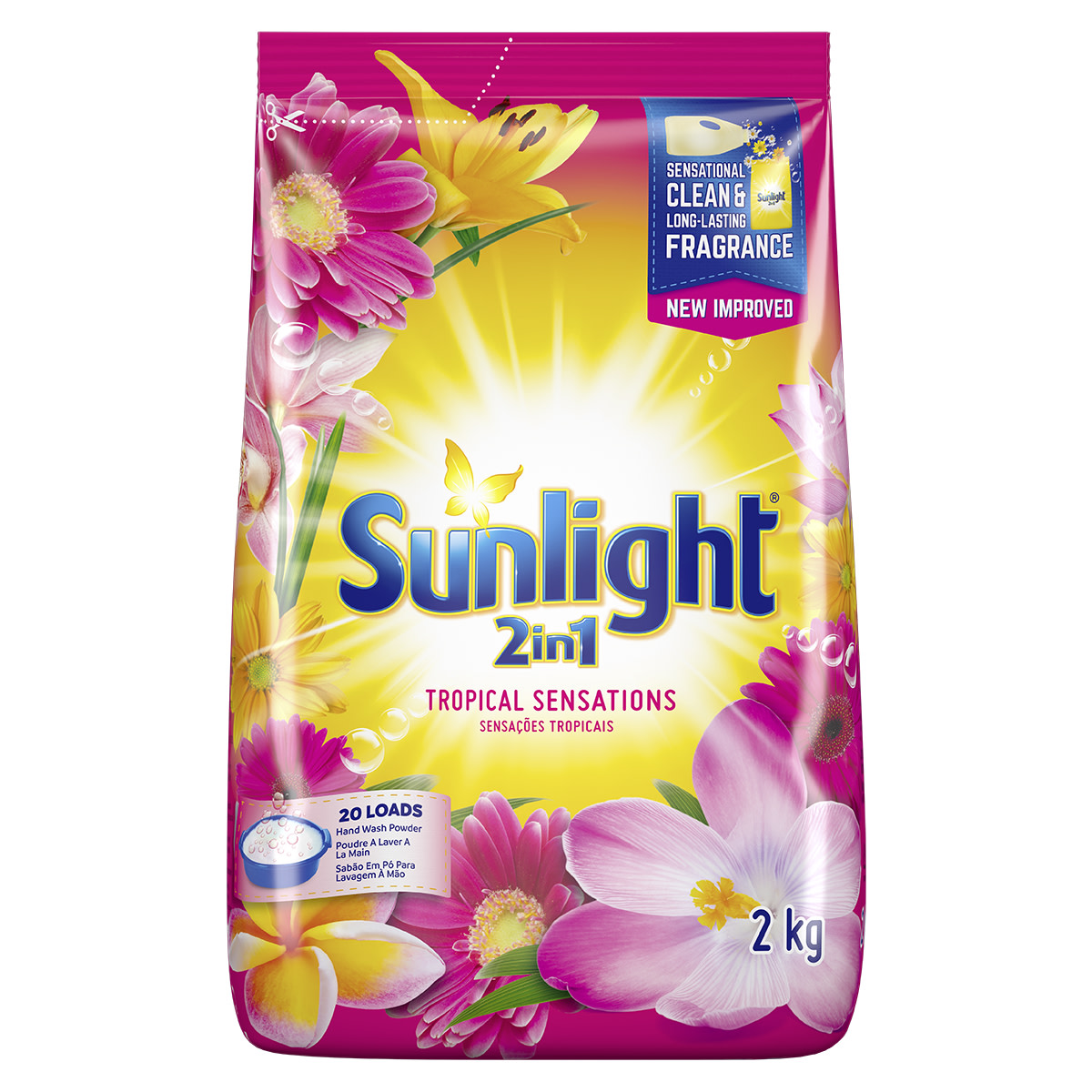 Sunlight 2in1 Tropical Sensations Handwash Washing Powder